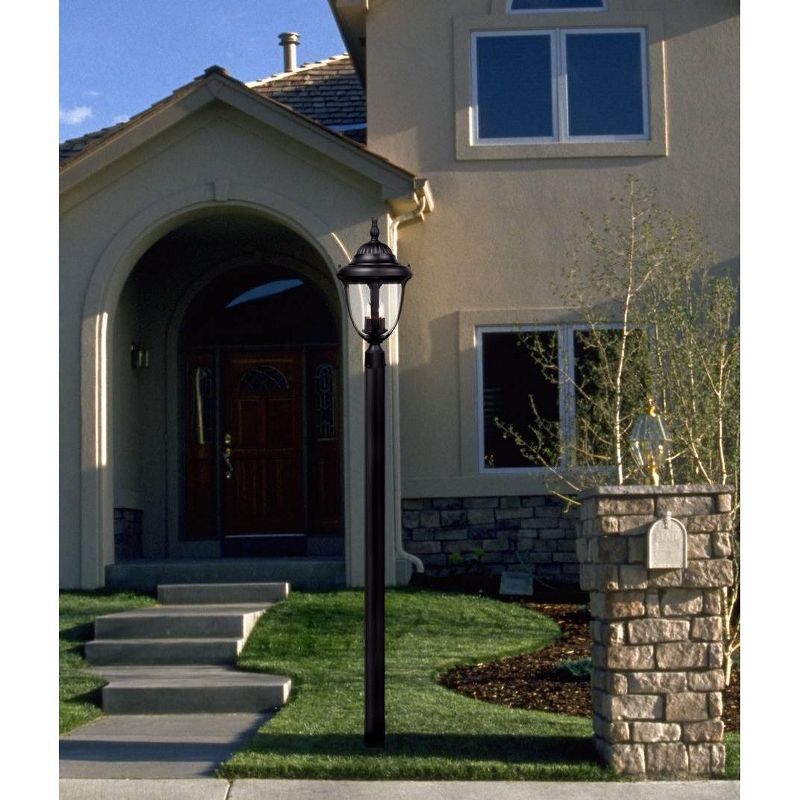 1 Light Outdoor Post Mount Black - Aurora Lighting