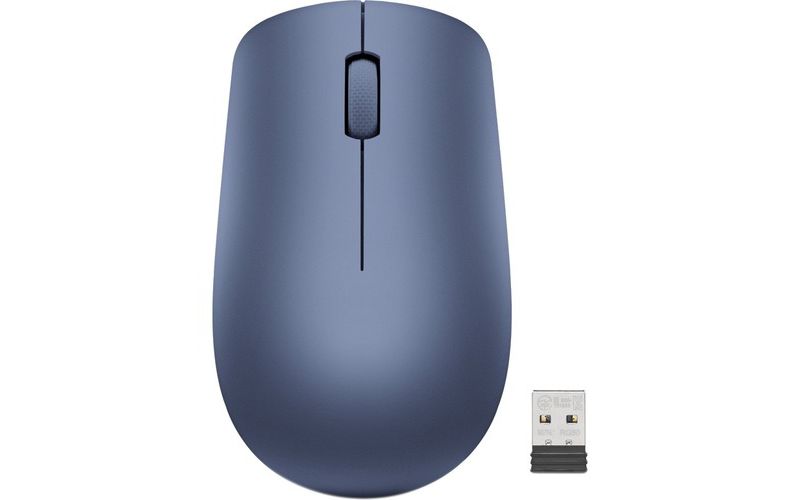 Lenovo 530 Wireless Mouse (Abyss Blue) - Optical - Wireless - Radio Frequency - 2.40 GHz - Abyss Blue - USB Type A - 1200 dpi - Scroll Wheel