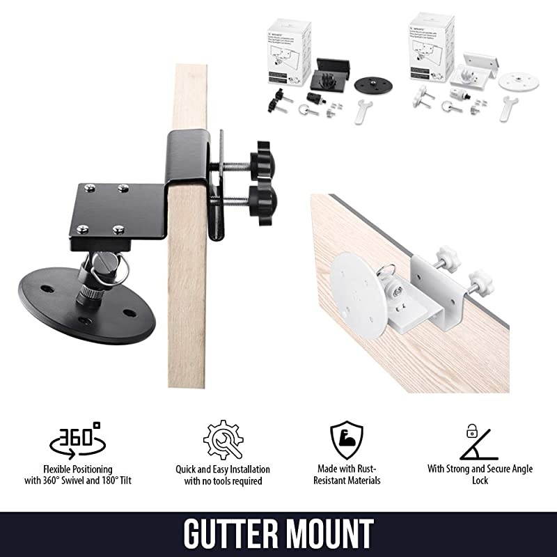 Gutter Mount Compatible with Ring Spotlight Cam Wired Ring Spotlight Cam Battery Greater Height for Your Ring Camera Black