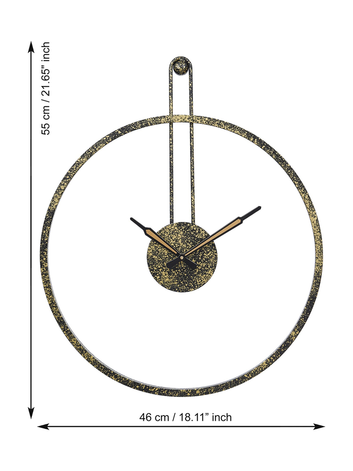 CHRONIKLE Round Multicolor Iron Wall Clock