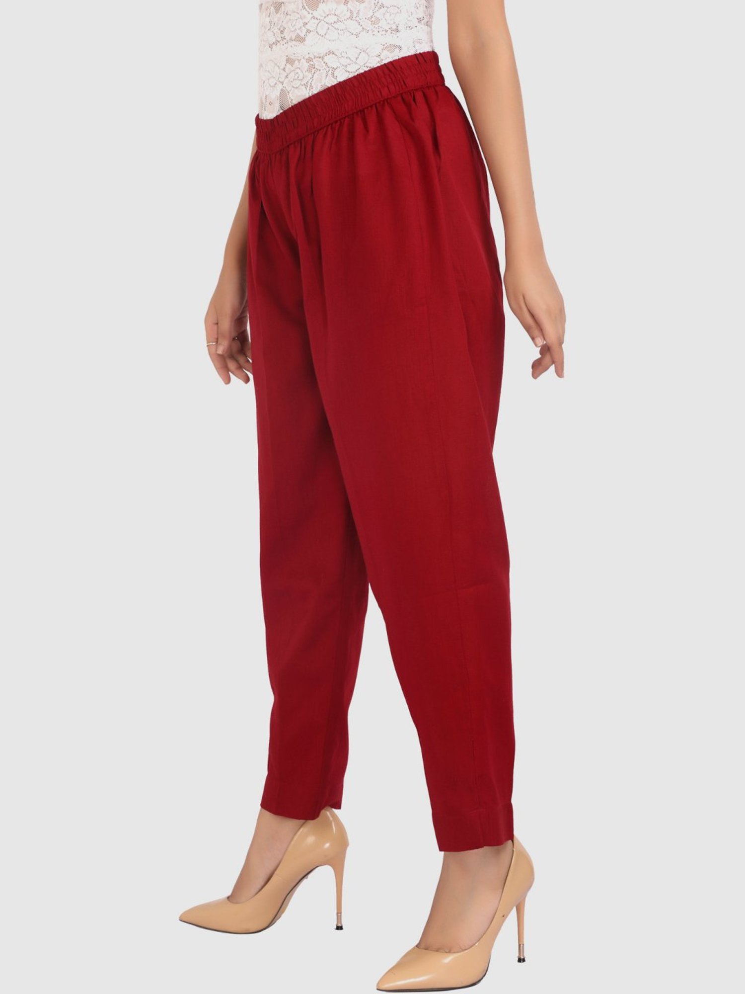 Cotton Culture Maroon Cotton Pants