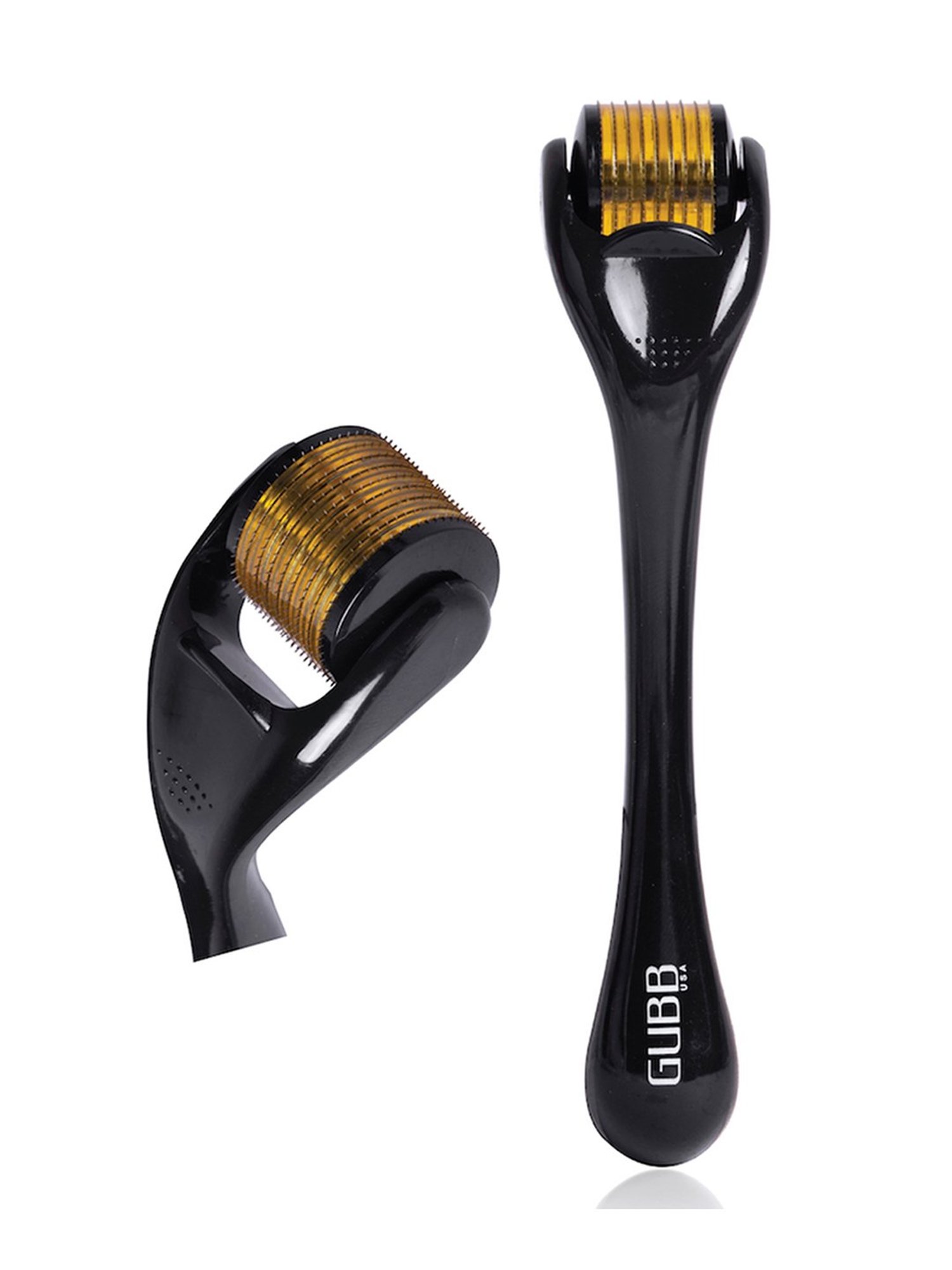 GUBB Derma Roller 0.5mm for Hair Regrowth & Skin Aging, 540 Micro Needles Roller - Golden