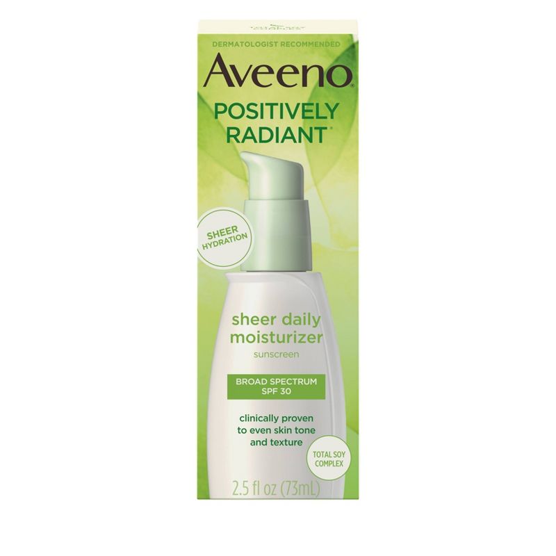 Aveeno Positively Radiant Sheer Daily Moisturizing Lotion - Dry Skin - SPF 30 - 2.5 fl oz