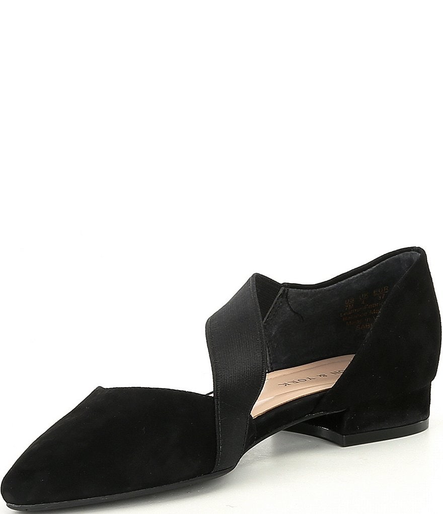 Preston & York Sabrina Suede Asymmetrical Cut Out Flats