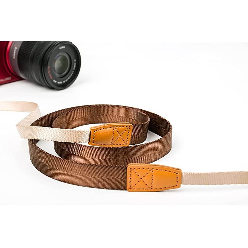 Universal Adjustable Slim Shoulder Sling Neck Strap for All Camera DSLR SLR Coffee Brown