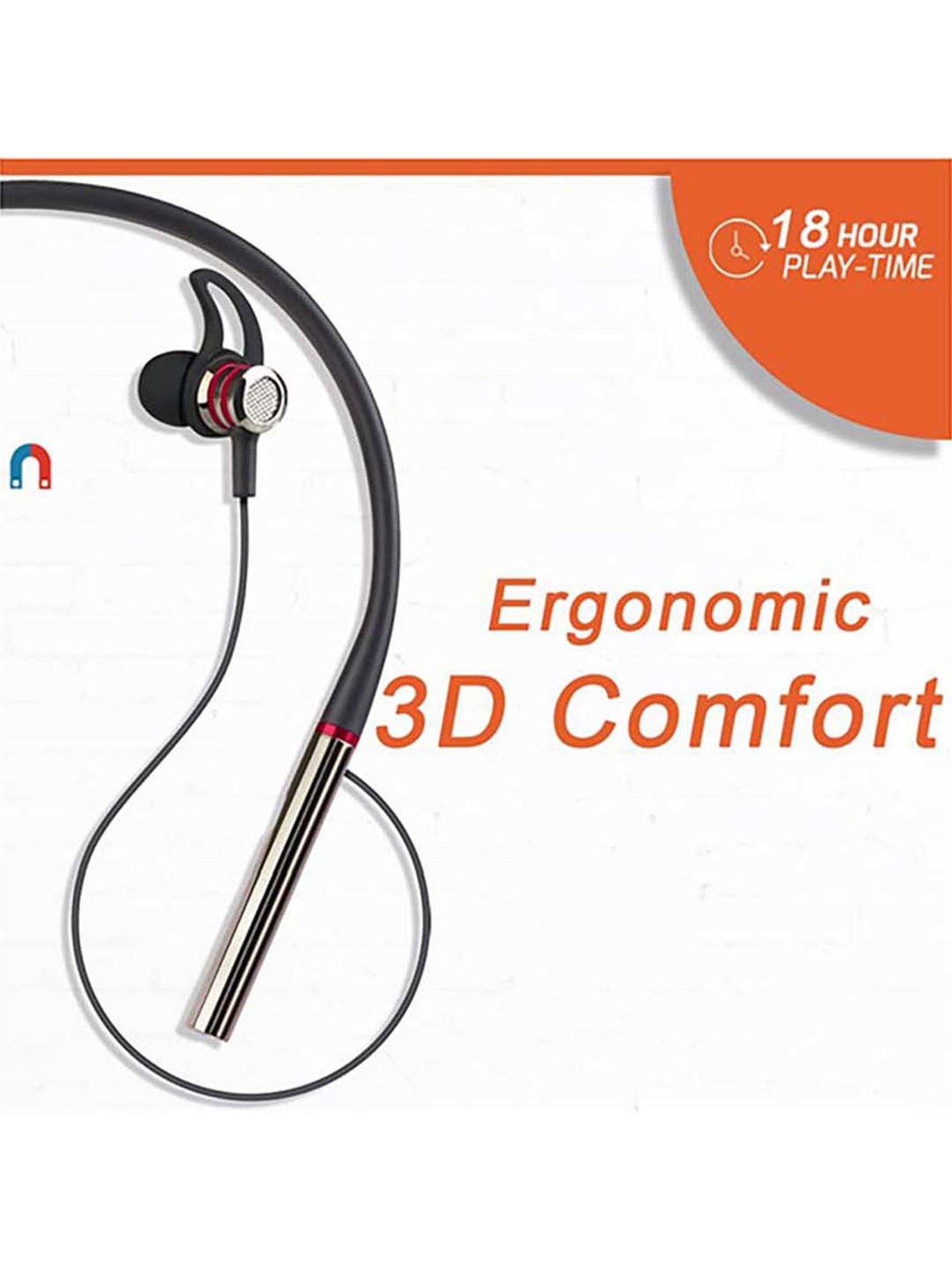 Zoook Sterling Bluetooth Neckband with Voice Assistant (Black)