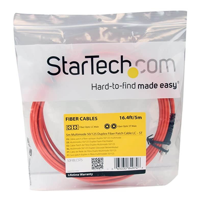 com 5m Fiber Optic Cable Multimode Duplex 50125 LSZH LCST OM2 LC to ST Fiber Patch Cable