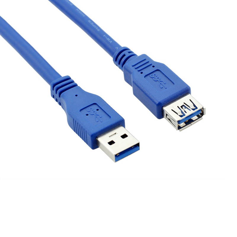 EnLabs USB Extension Cable,USB 3.0 Extension Cable/USB 3 A-Male to A-Female Cable in Blue, 0.3m/1FT
