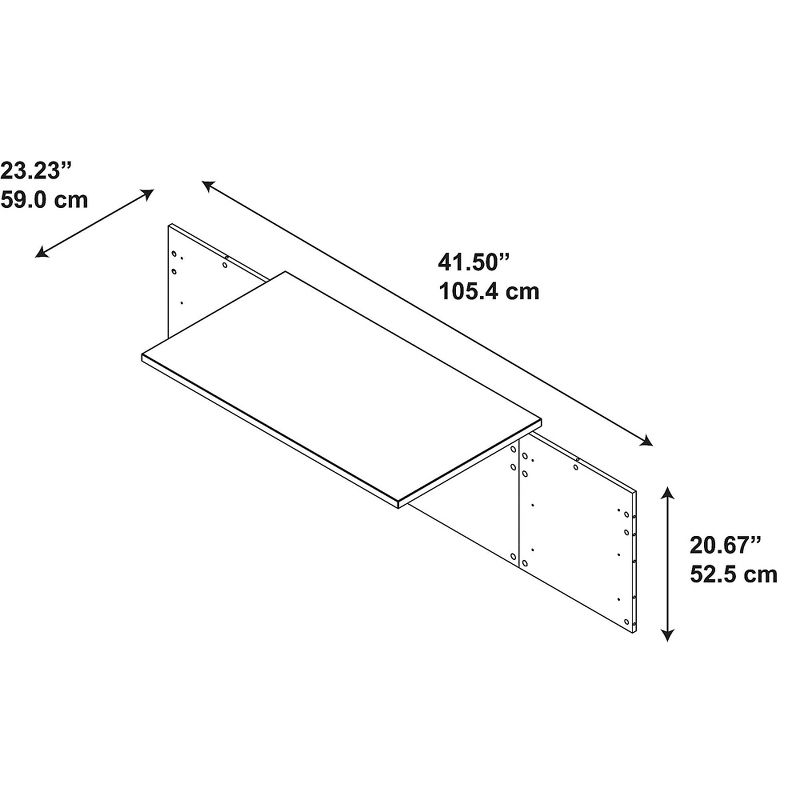 Bush Business Furniture Westfield Elite 42Wx24D C Leg Bridge Mocha Cherry WC12943