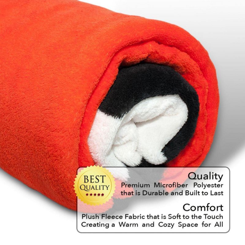 Just Funky Dragon Ball Z Custom Goku Symbol Lightweight Fleece Blanket | 45 x 60 Inches