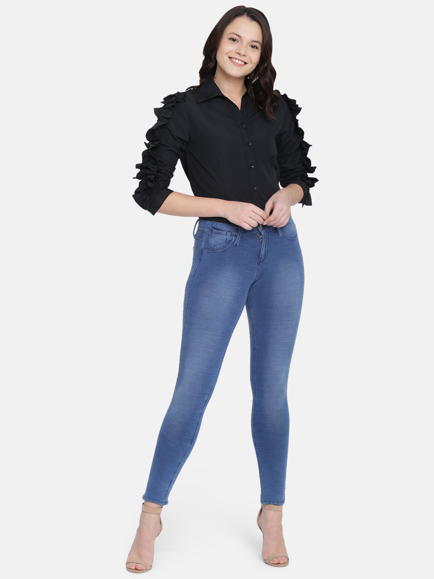 ISU by Radhika Apte Black Cotton Shirt