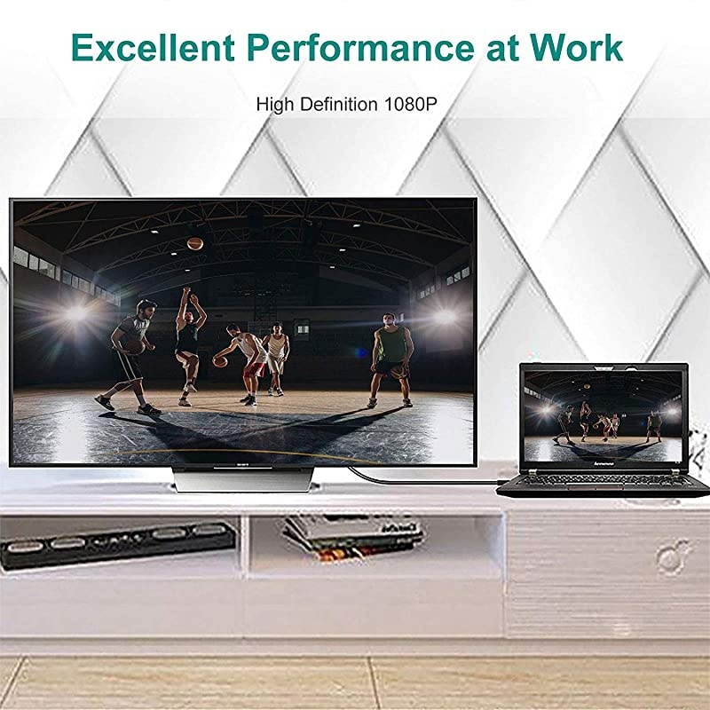 Mini DisplayPort to DVI Cable  Mini DisplayPort to DVI 6 Feet Cable Thunderbolt 2 Compatible with MacBook AirPro Surface ProDock Monitor Projector