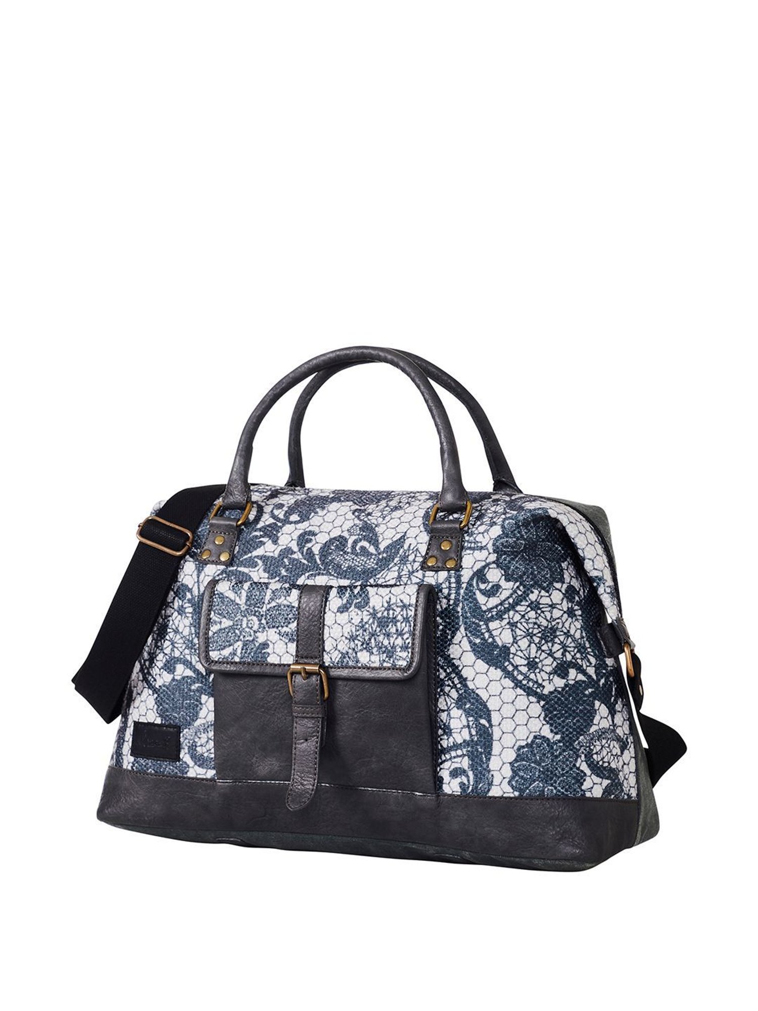 Mona B Grey Large Duffle Bag