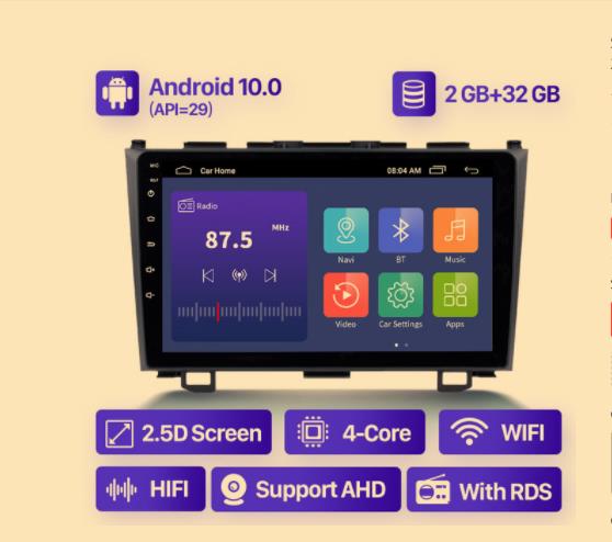 2 Din Android Car Stereo Android 10 with 10 inch Touch Screen in Dash Car Stereo Video Multimedia Player with Bluetooth WiFi GPS Radio Navigation System  2GB Ram 32GB ROM