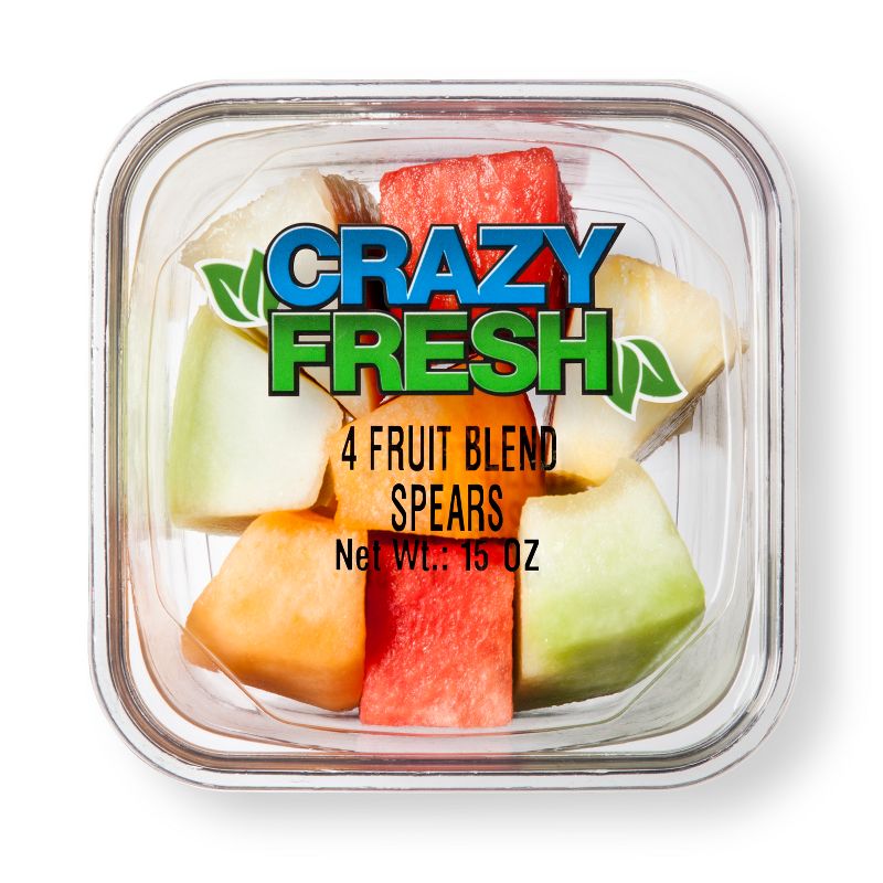 Crazy Fresh Four Fruit Blend Spears - 15oz