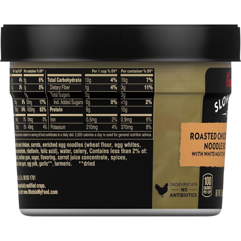 Campbell's Slow Kettle Style Roasted Chicken Noodle with Herbs Soup Microwaveable Bowl 15.5oz