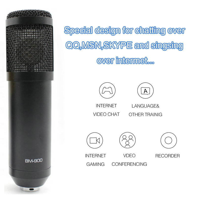 bm 800 Upgraded BM900 KTV Microphone Pro Audio Studio Vocal Sound Recording Mic for Computer Shock Mount