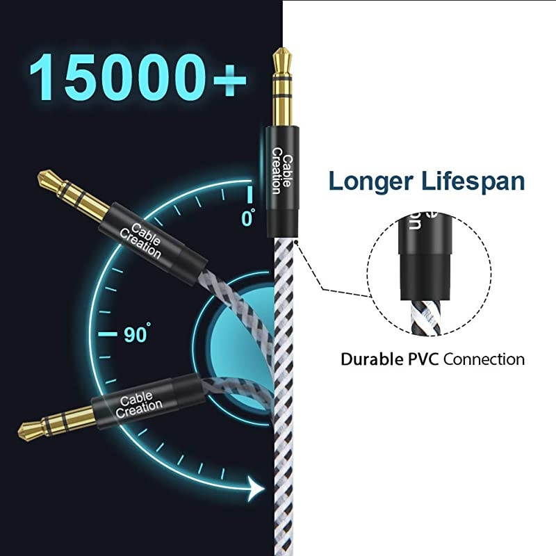 35mm Audio Extension Cable  35mm Male to Female Stereo Audio Cable with Gold Plated Connector 15Feet