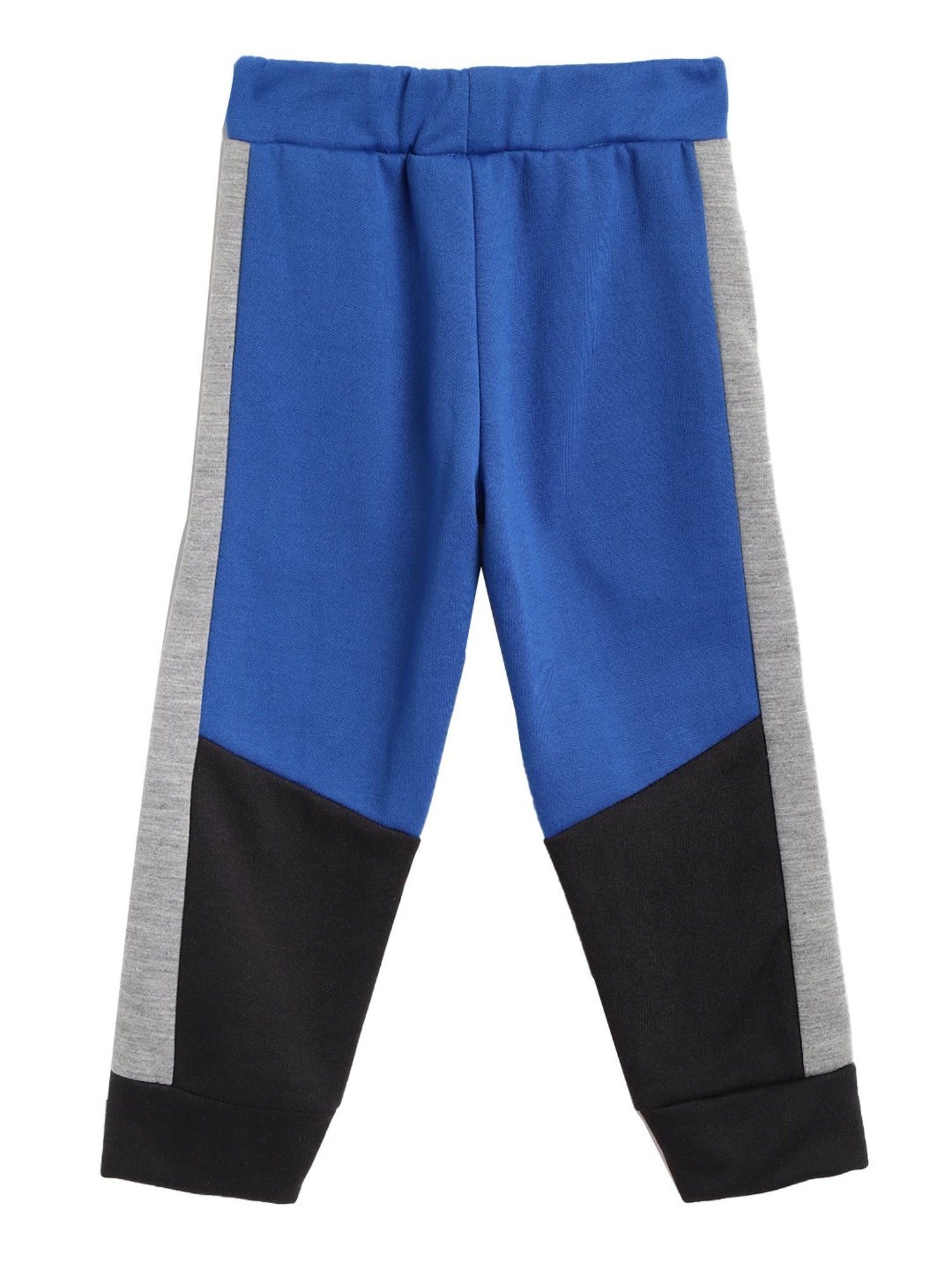 Lazy Shark Boys Blue & Black Color Blocked Joggers