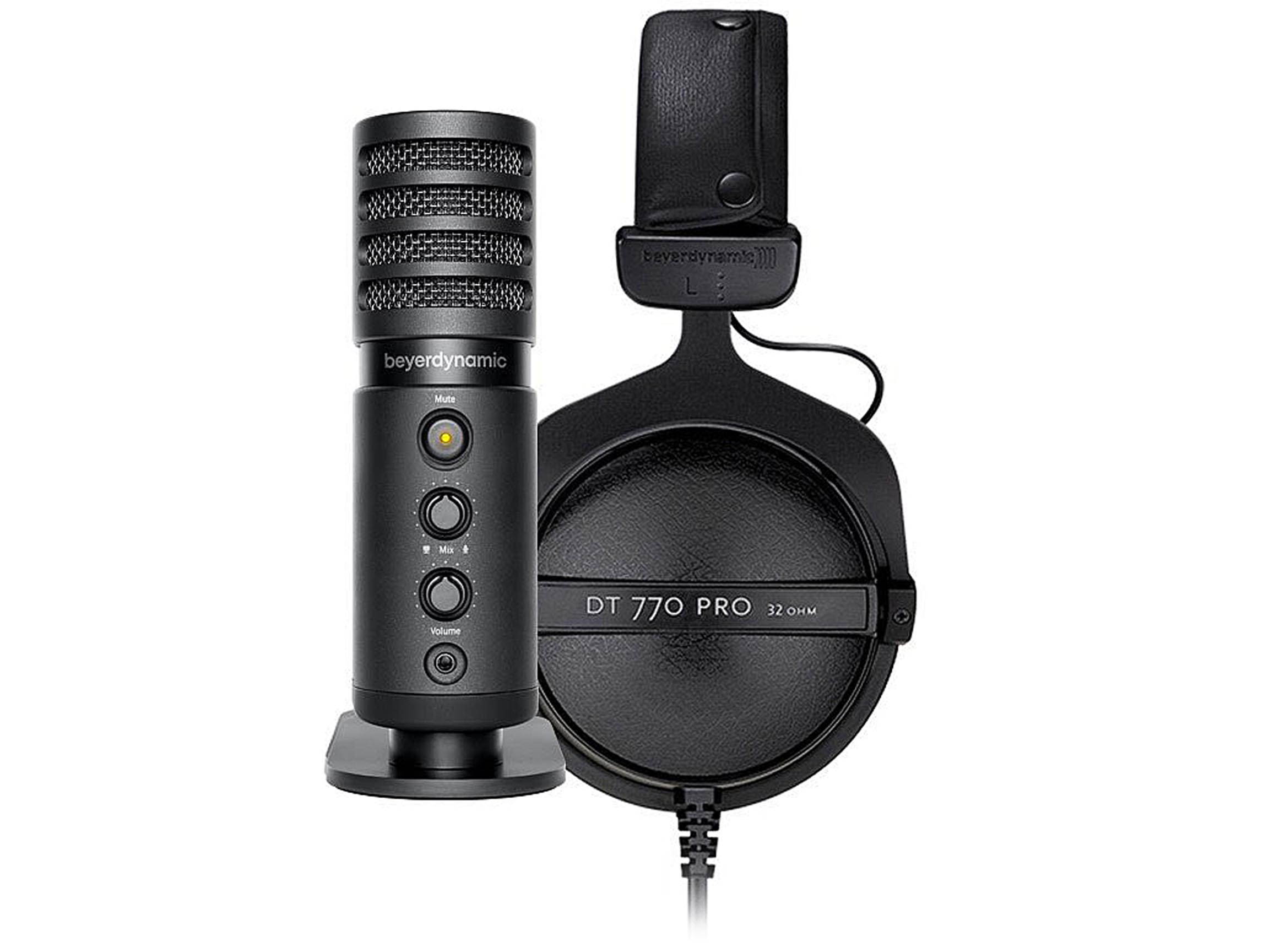 Beyerdynamic Creator Pro Bundle DT 770 Pro 32 Ohms Headphones, Fox USB Microphone and Cubase Editing Software