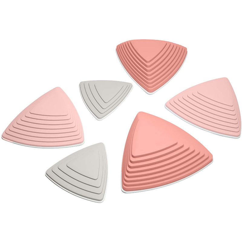 JumpOff Jo Rocksteady Balance Stepping Stones for Kids, Promotes Balance & Coordination, Set of 6 Balance Blocks, Tall Set, Desert Rose