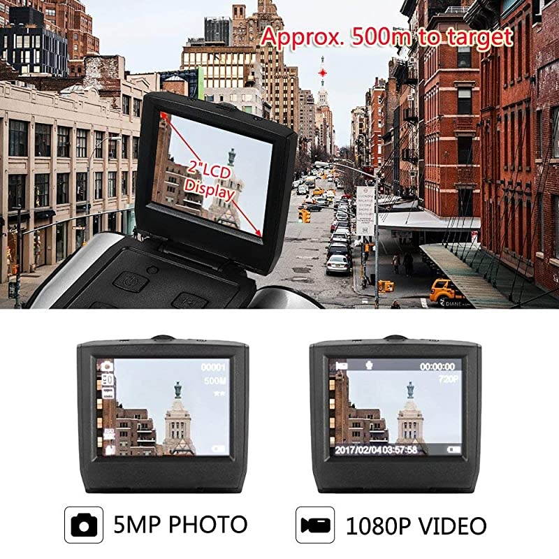 Binoculars Camera Telescope Camera 2" LCD Display 12x32 5MP Video Photo Recorder with Free 8GB Micro SD Card for Watching Bird Football Game Concert