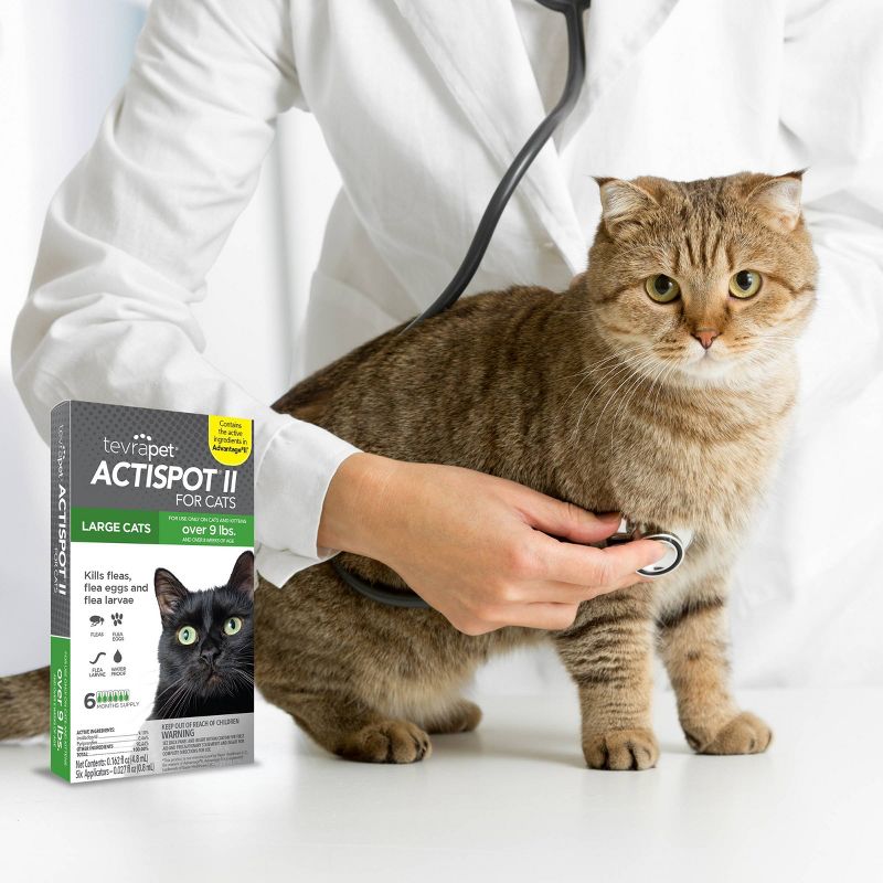 Tevra Pet ActiSpot II Topicals Cat Insect Treatment - Over 9lbs - 6 Doses