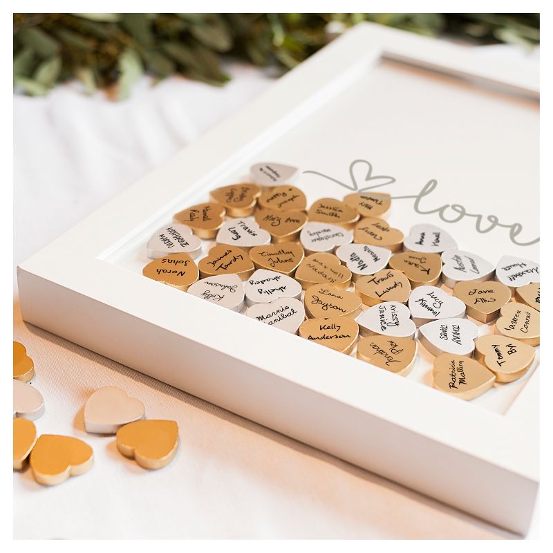 Silver Heart Guestbook Dropbox - Love