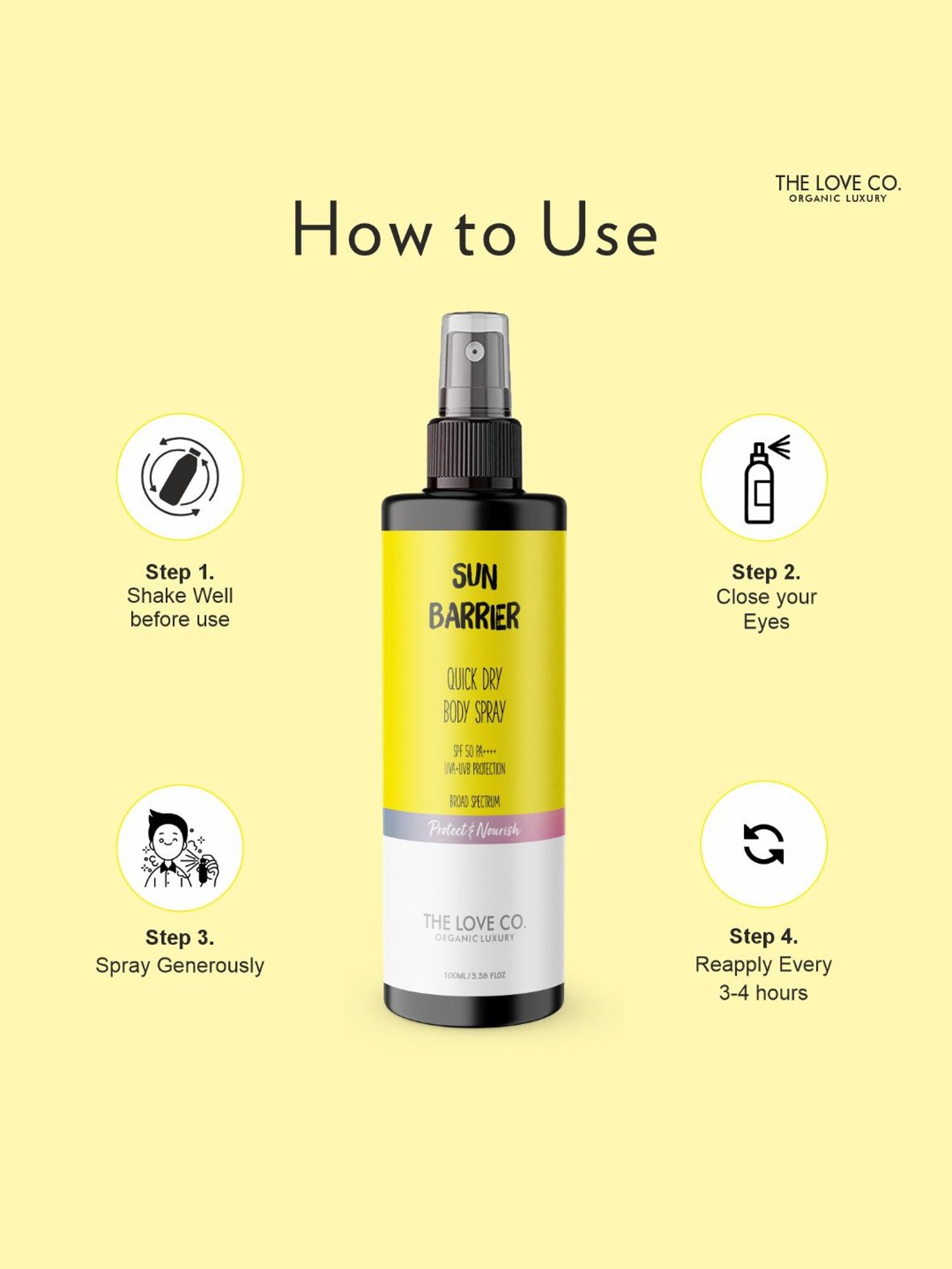 The Love Co. Sunscreen Spray SPF 40 PA++++ - 100 ml