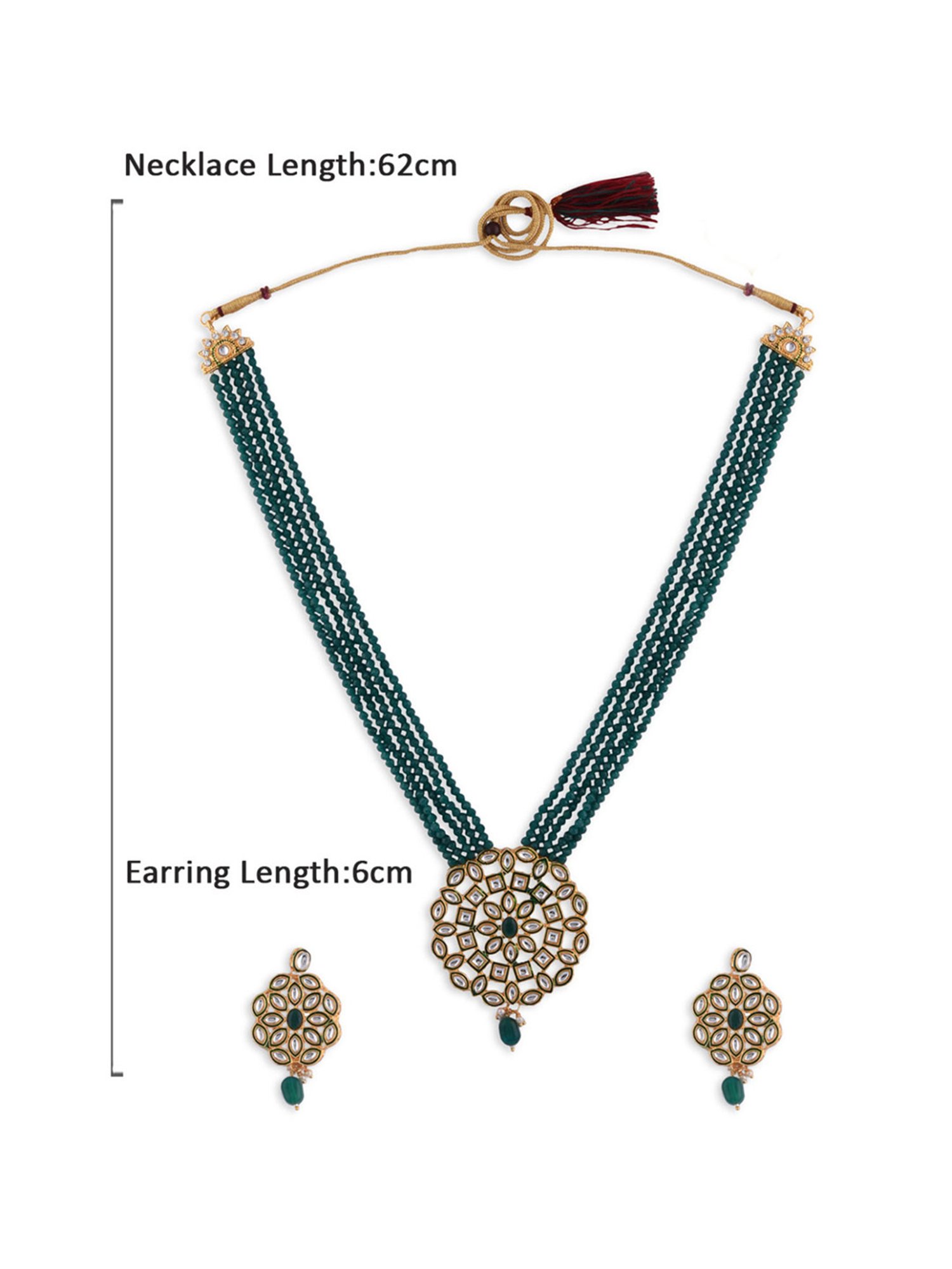 Fida Ethnic Indian Green Jewellery Set
