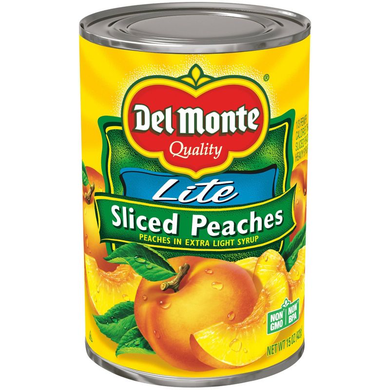 Del Monte Lite Yellow Cling Peach Slices in Extra Light Syrup 15oz