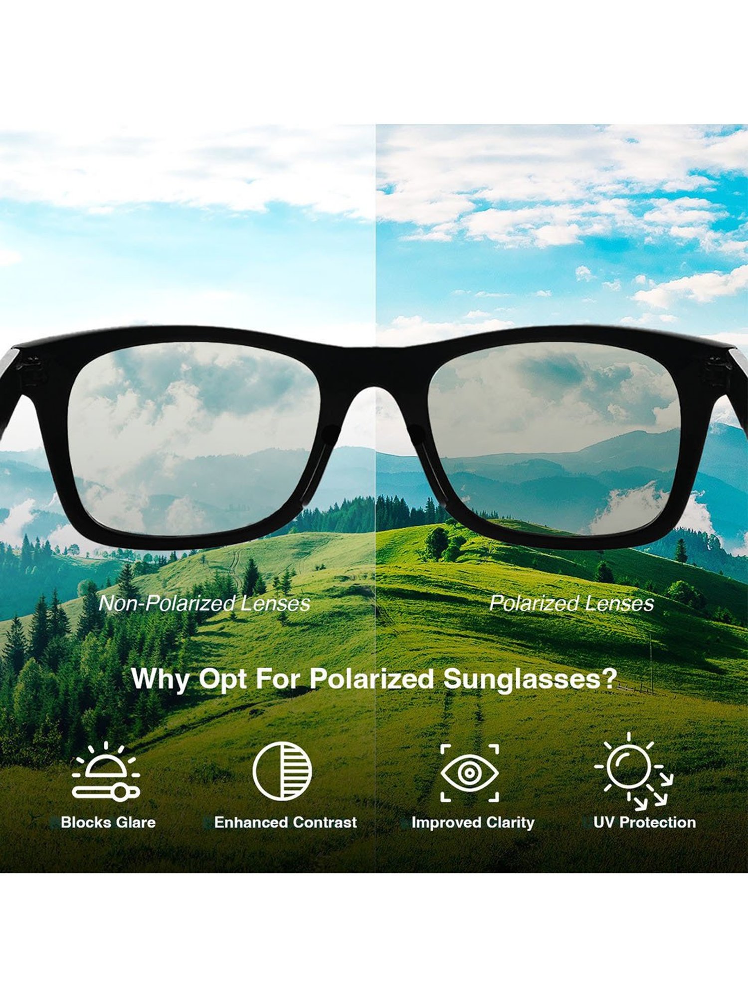 John Jacobs 147672 Green UV Protected Square Sunglasses