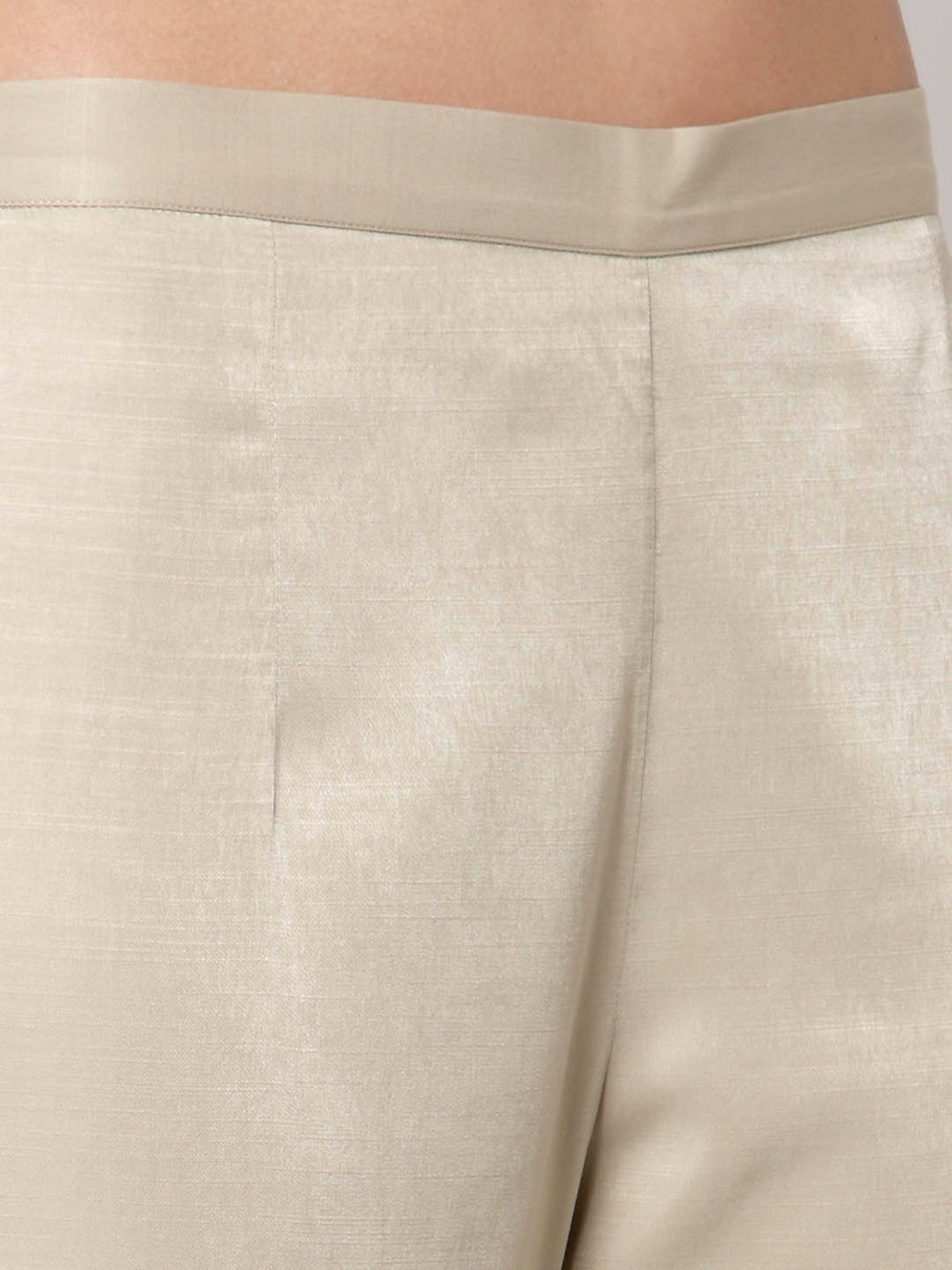 Office & You Beige Straight Fit Palazzos