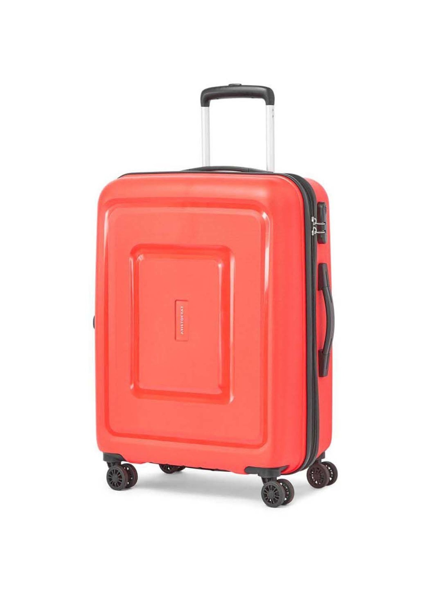 Aristocrat Endeavour Fiery Red TextuFiery Red Hard Medium Trolley Bag - 48 cm