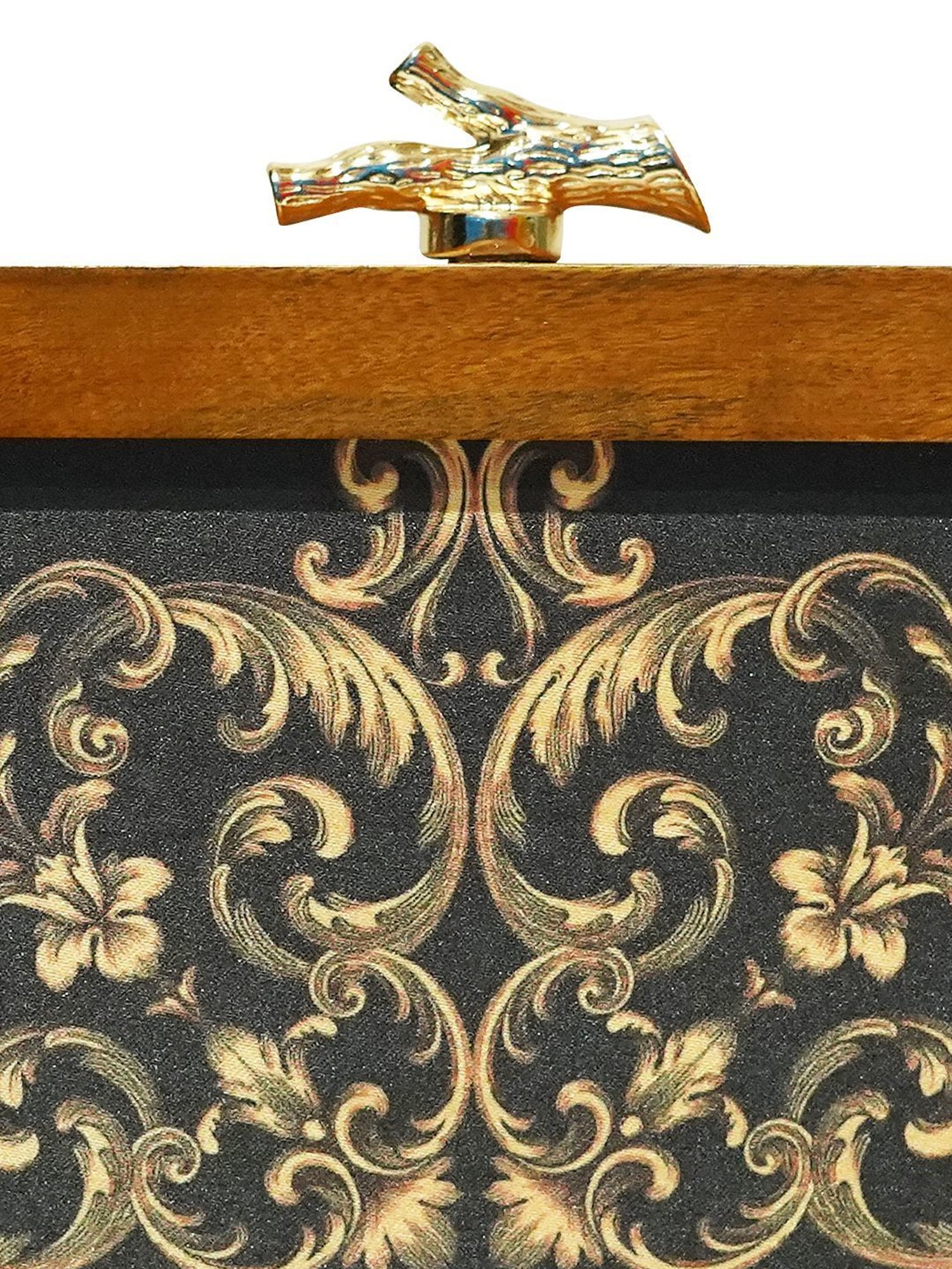 Horra Bronze Embellished Clutch