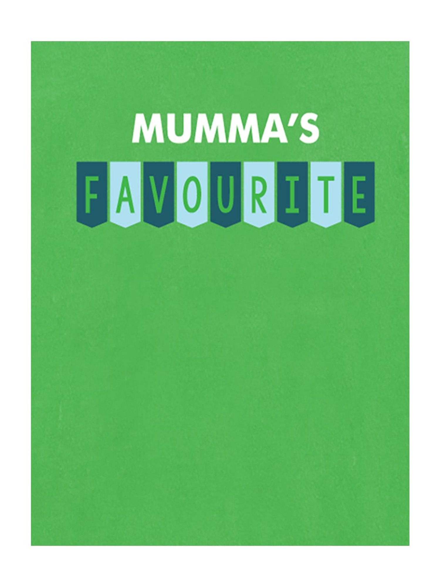 Zeezeezoo Kids Green Mumma's Favourite Printed T-shirt