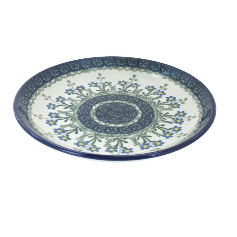 Blue Rose Polish Pottery Blue Posy Dessert Plate