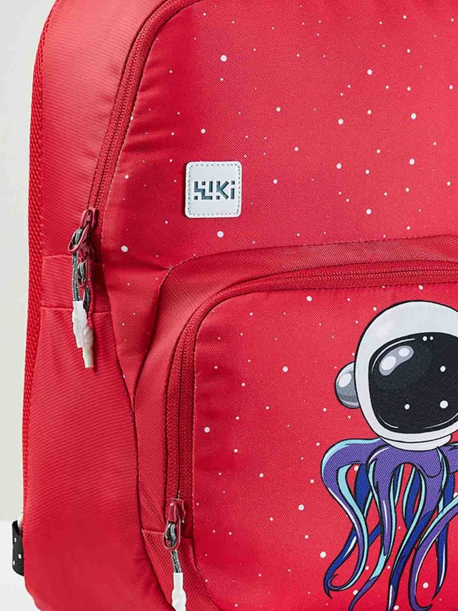 Wiki Back to School Champ 1 Red Polyester Printed Backpack - 11 Ltrs