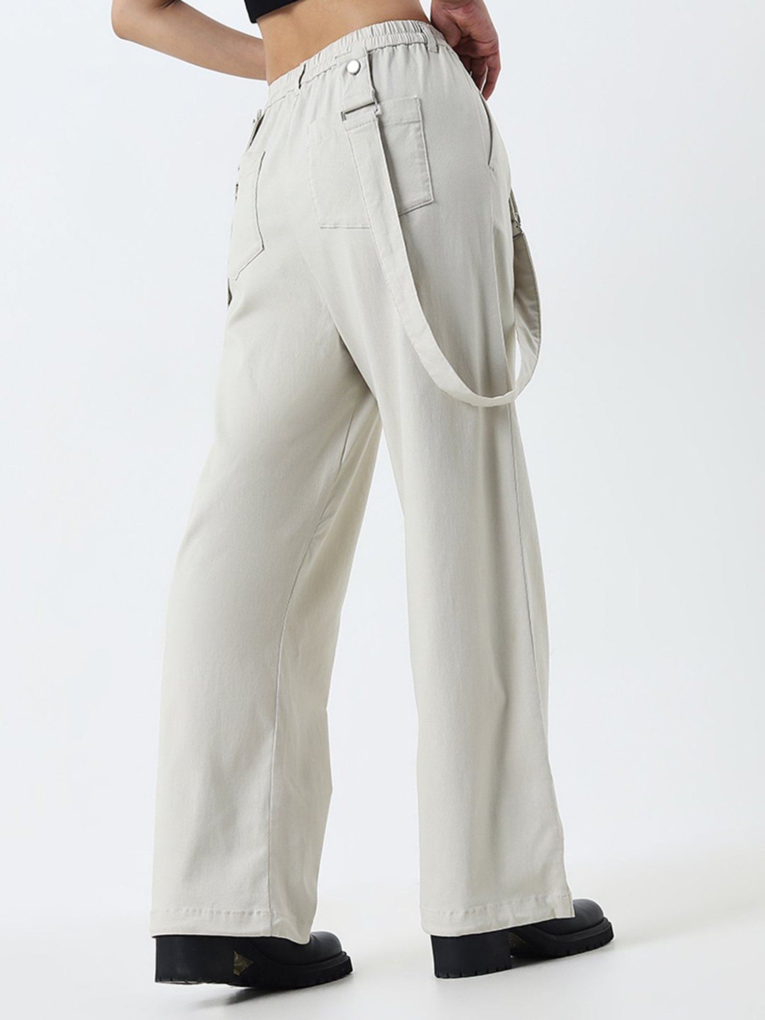 KENDALL + KYLIE Black Mid Rise Bootcut Pants