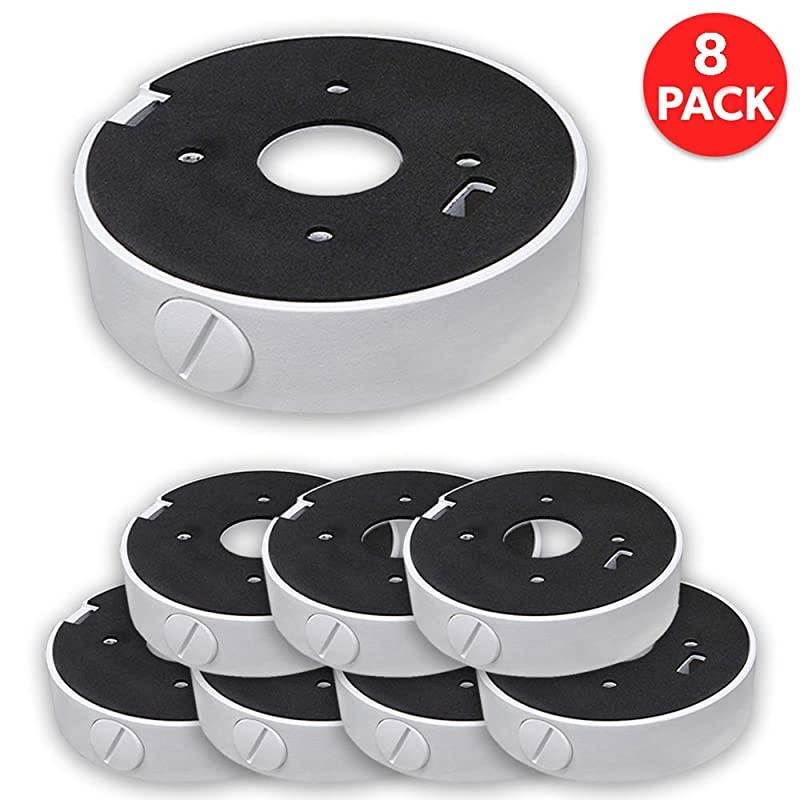 White Junction BoxMounting Base DS1280ZJM for Hikvision Turret Camera DS2CD23x2 DS2CD2343G0I 8 Pack