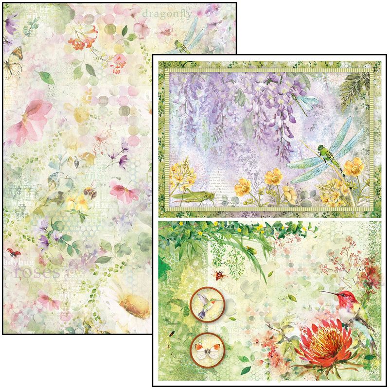 Ciao Bella Double-Sided Creative Pack 90lb A4 9/Pkg-Microcosmos, 9 Designs/1 Each