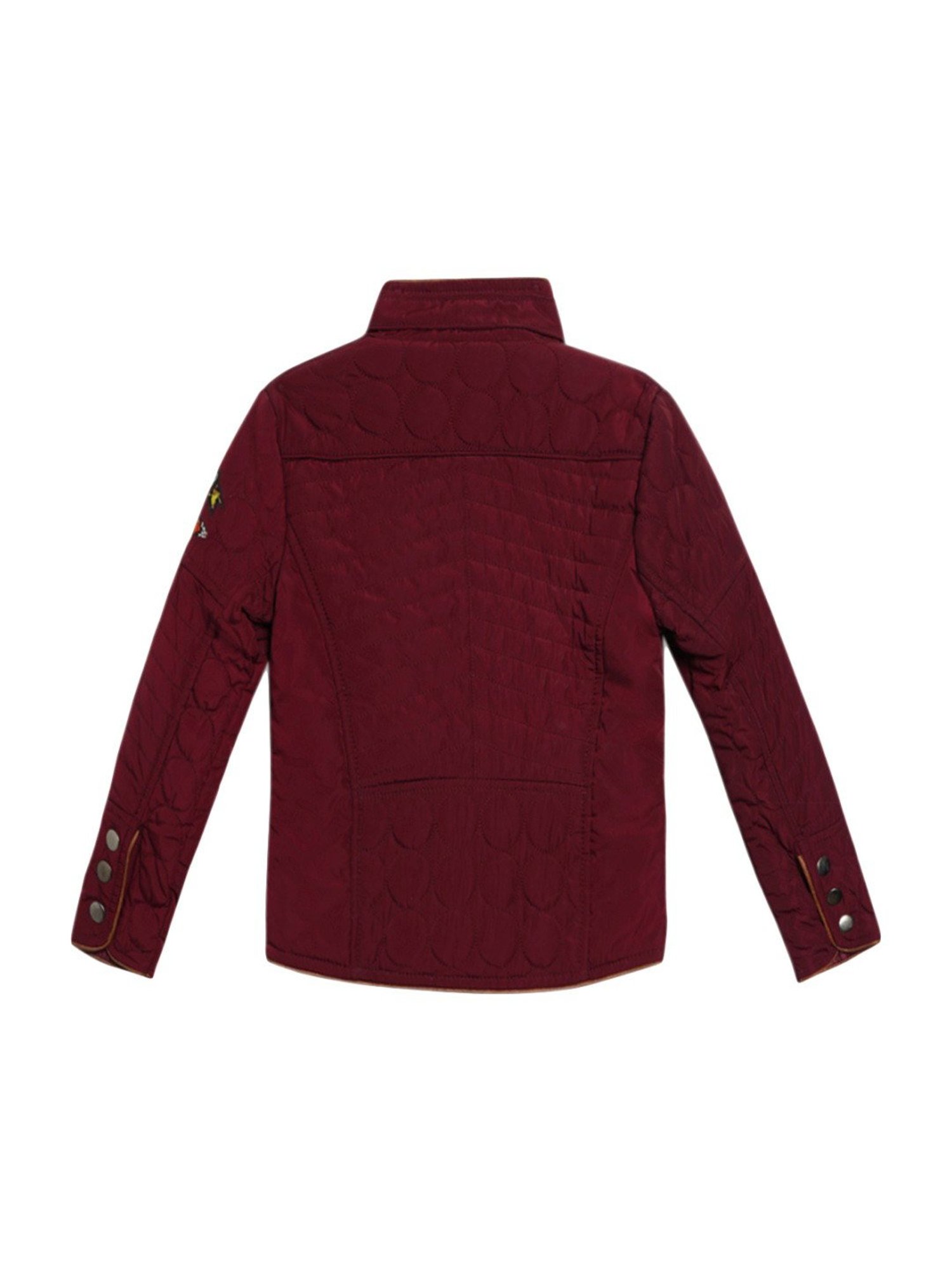 Blue Giraffe Kids Maroon Regular Fit Jacket