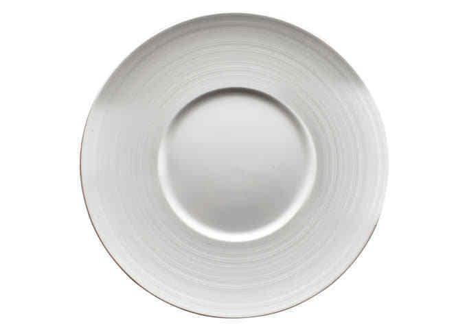 Winco WDP022-109, 11-1/8-Inch Dia Ardesia Zendo Porcelain Wide Rim Plate, Bright