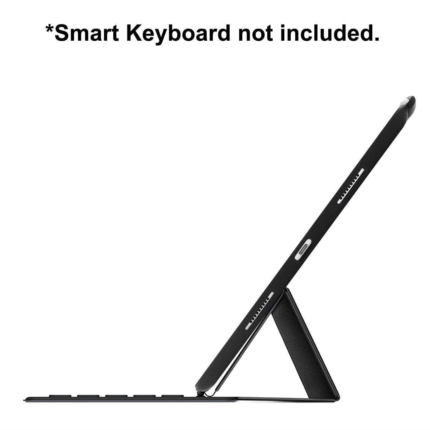 KHOMO iPad Pro 12.9 Inch Back Cover (Compatible with 2015 and 2017 version) - Companion Cover - With Pen holder - Perfect match for smart keyboard