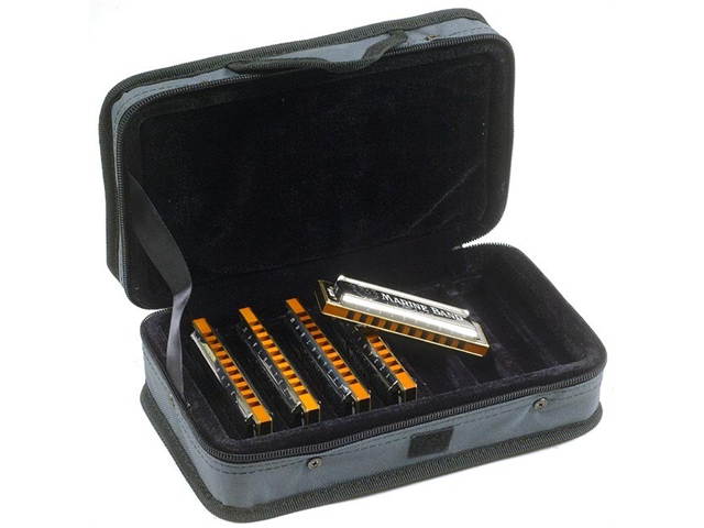 Hohner Marine Band Harmonica Assortment with Case