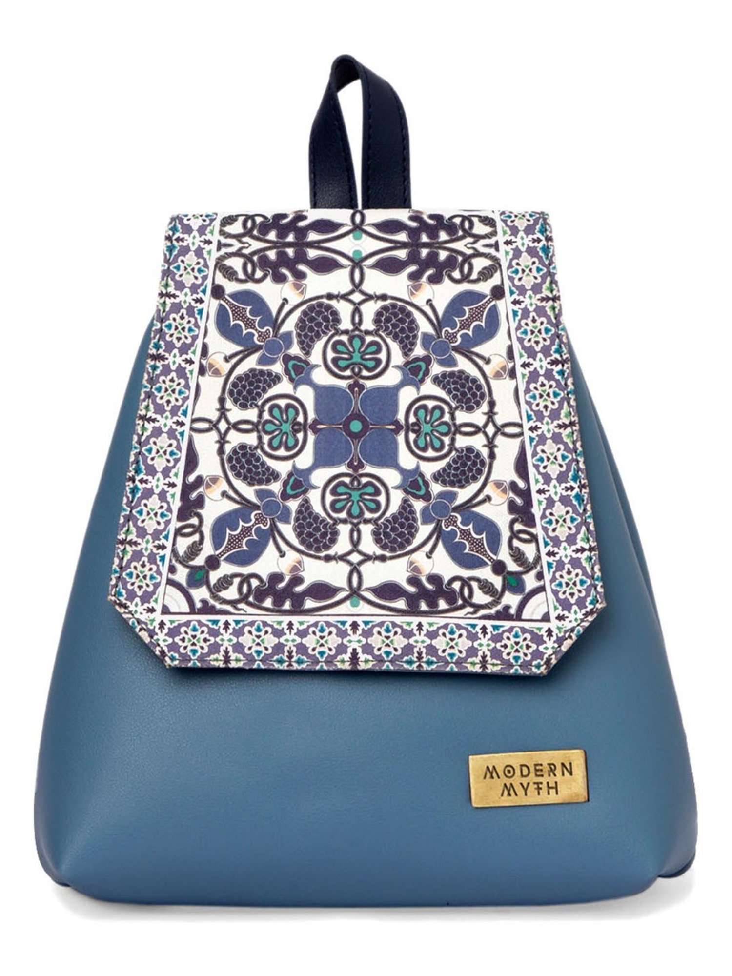 Modern Myth Blue Printed Medium Backpack - 2 Ltrs
