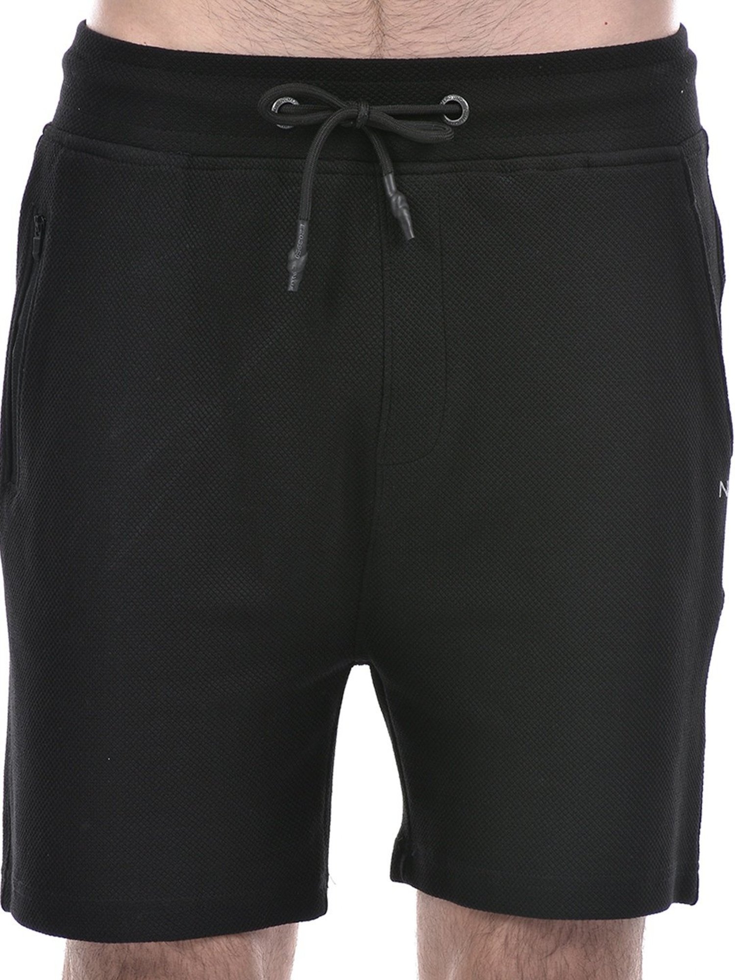 Numero Uno Black Regular Fit Sports Shorts