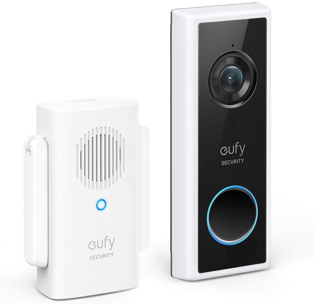 eufy Security, Wi-Fi Video Doorbell Kit, White, 1080p-Grade Resolution, 120-day Battery, No Monthly Fees, Human Detection, 2-Way Audio, Free Wireless Chime (Requires Micro-SD Card)