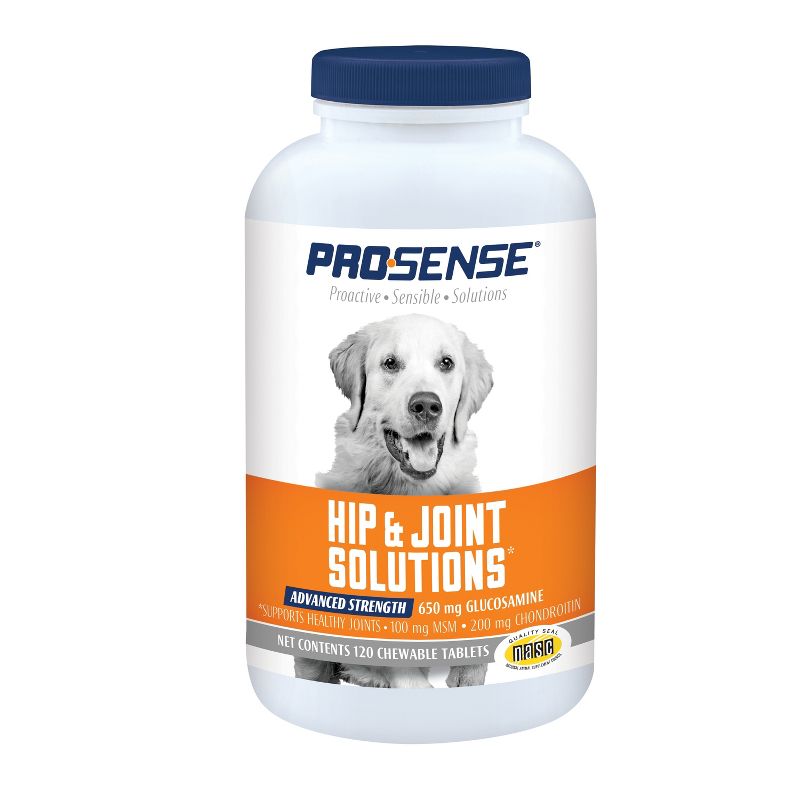 Pro-Sense Hip And Joint Solutions 120 Count, For Dogs, Advanced Strength Glucosamine Tablets