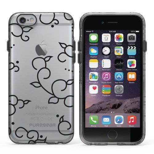 APPLE IPHONE 6 PLUS/6S PLUS PUREGEAR MOTIF SERIES CASE - CLEAR BLACK VINES